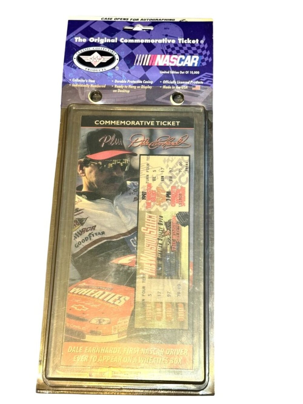 Dale Earnhardt 1997 Commemorative Ticket NASCAR Limited Edition